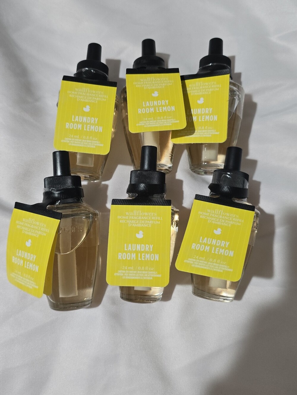 NWT White Barn Wallflowers Home Fragrance Refill Laundry Room Lemon 6pcs